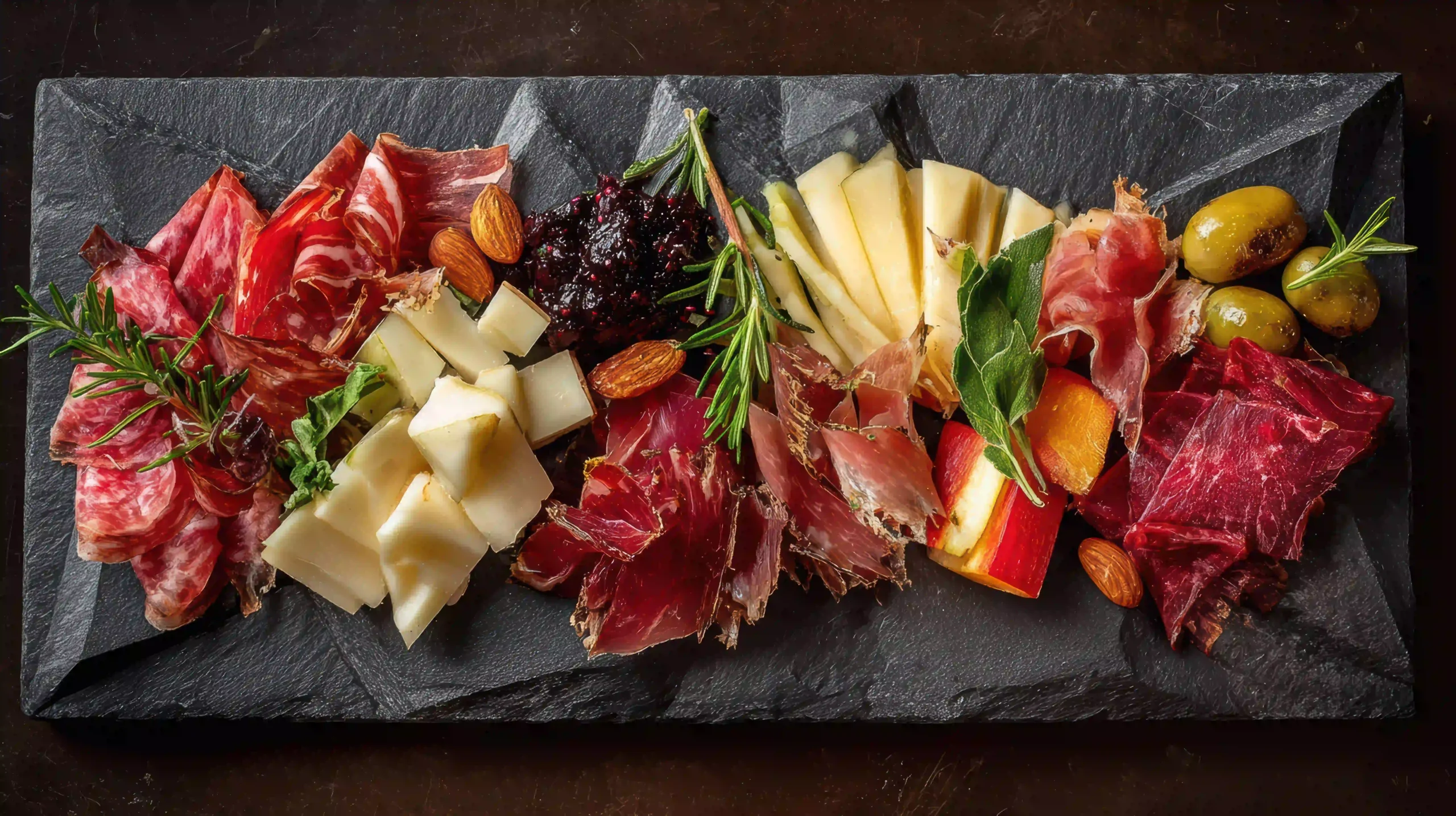 Exemple de plateau de viande pouvant être fait par le service de traiteur de la maison Godet